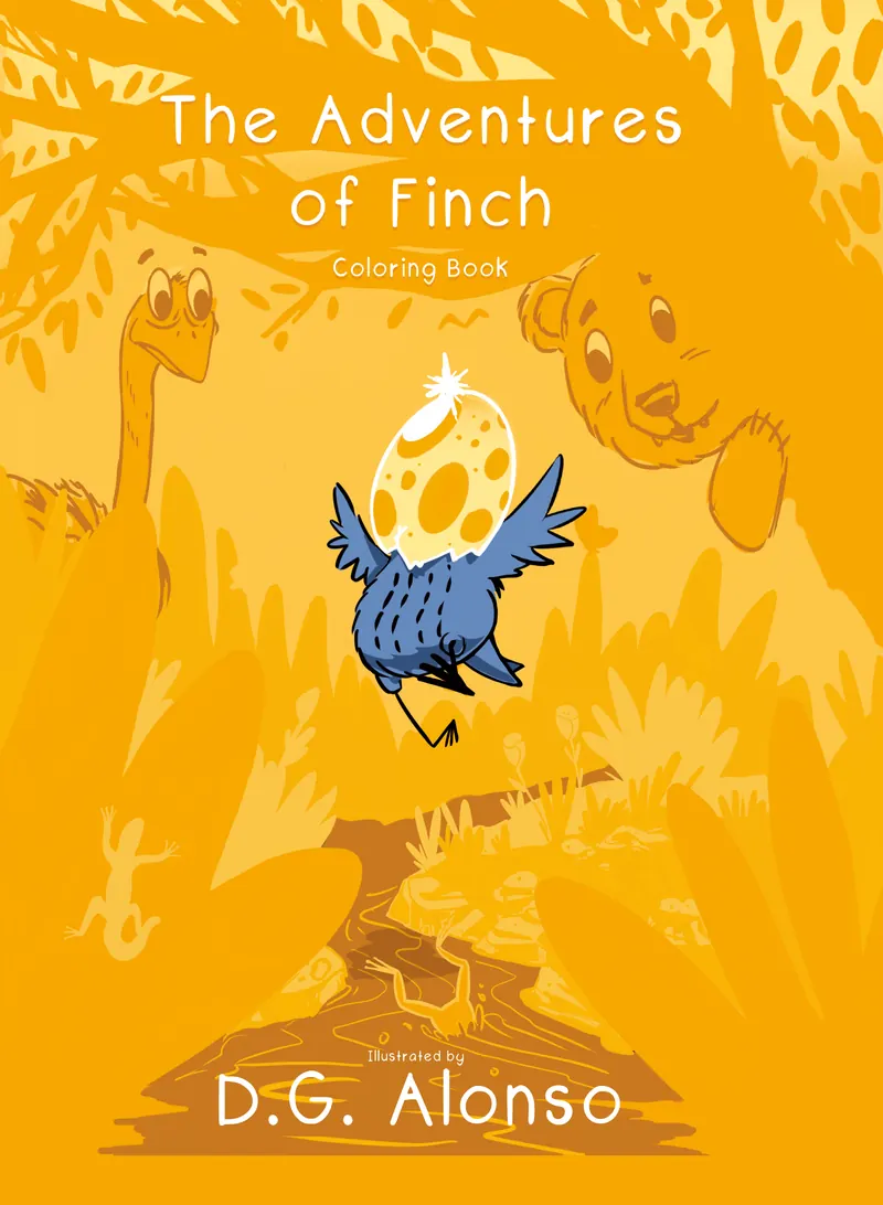 Cover of The Adventures of Finch, a coloring book by D.G. Alonso
